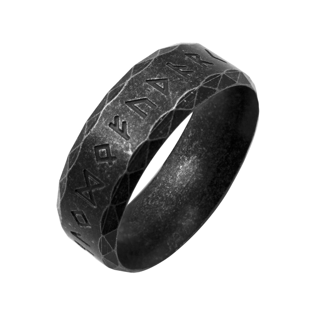 Nanafast Viking Rings for Men, Women Silver/Black/Vintage Stainless Steel Norse Rings for men, Runes Viking Ring Bands for Men
