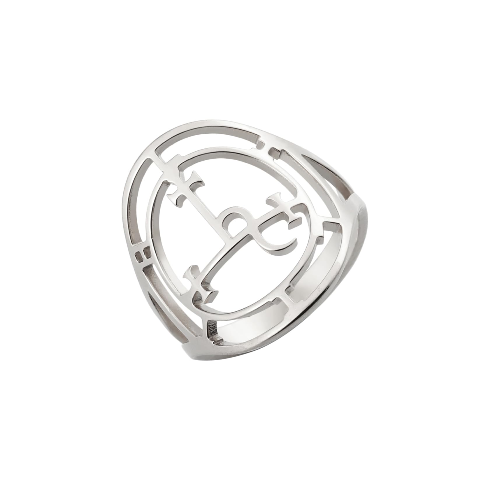 EUEAVAN Sigil of Lilith Ring for Women Men Demon Lilith Goddess Statement Ring Lucifer's Sign Pagan Witchcraft Mythology jewelry Lilith Gift