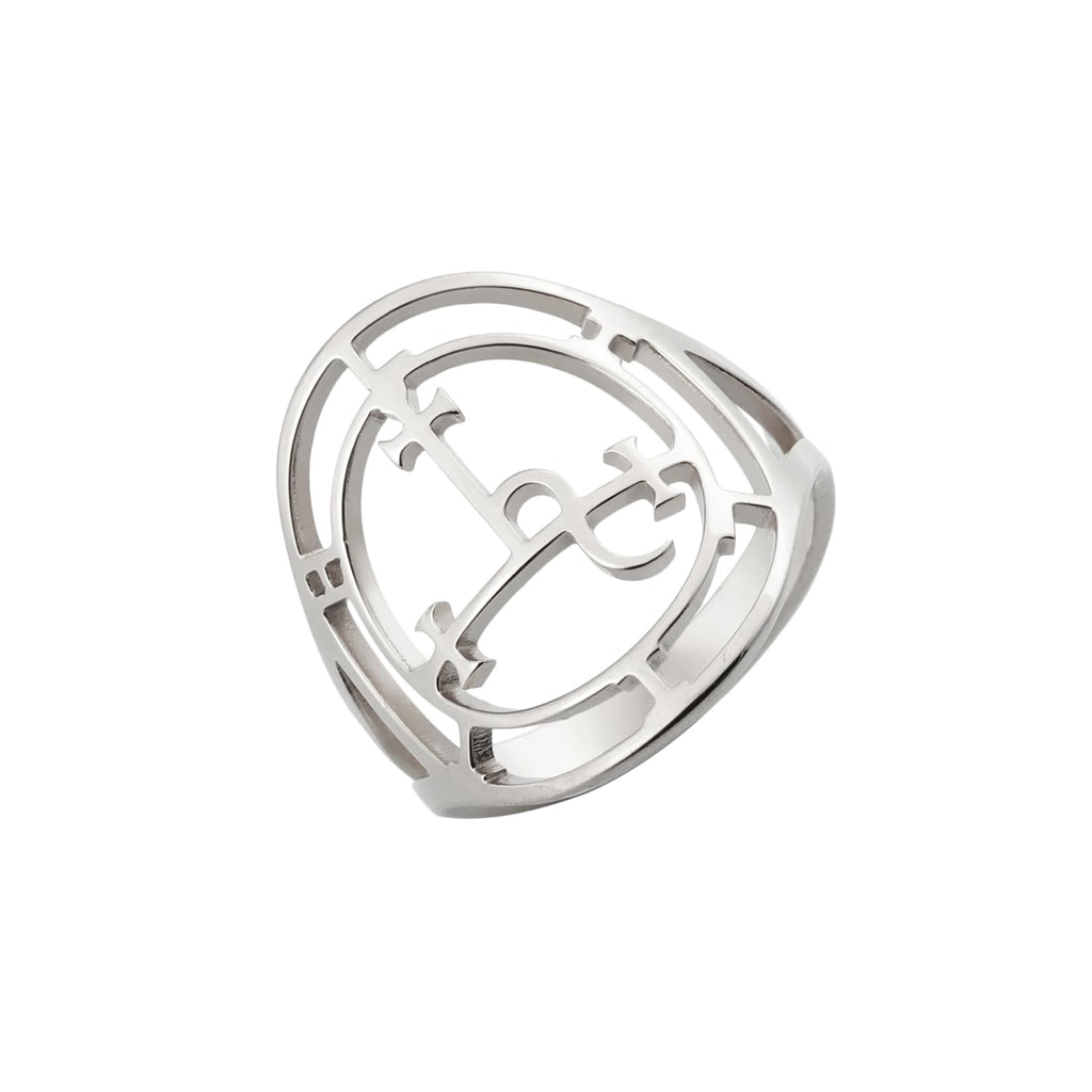 EUEAVAN Sigil of Lilith Ring for Women Men Demon Lilith Goddess Statement Ring Lucifer's Sign Pagan Witchcraft Mythology jewelry Lilith Gift