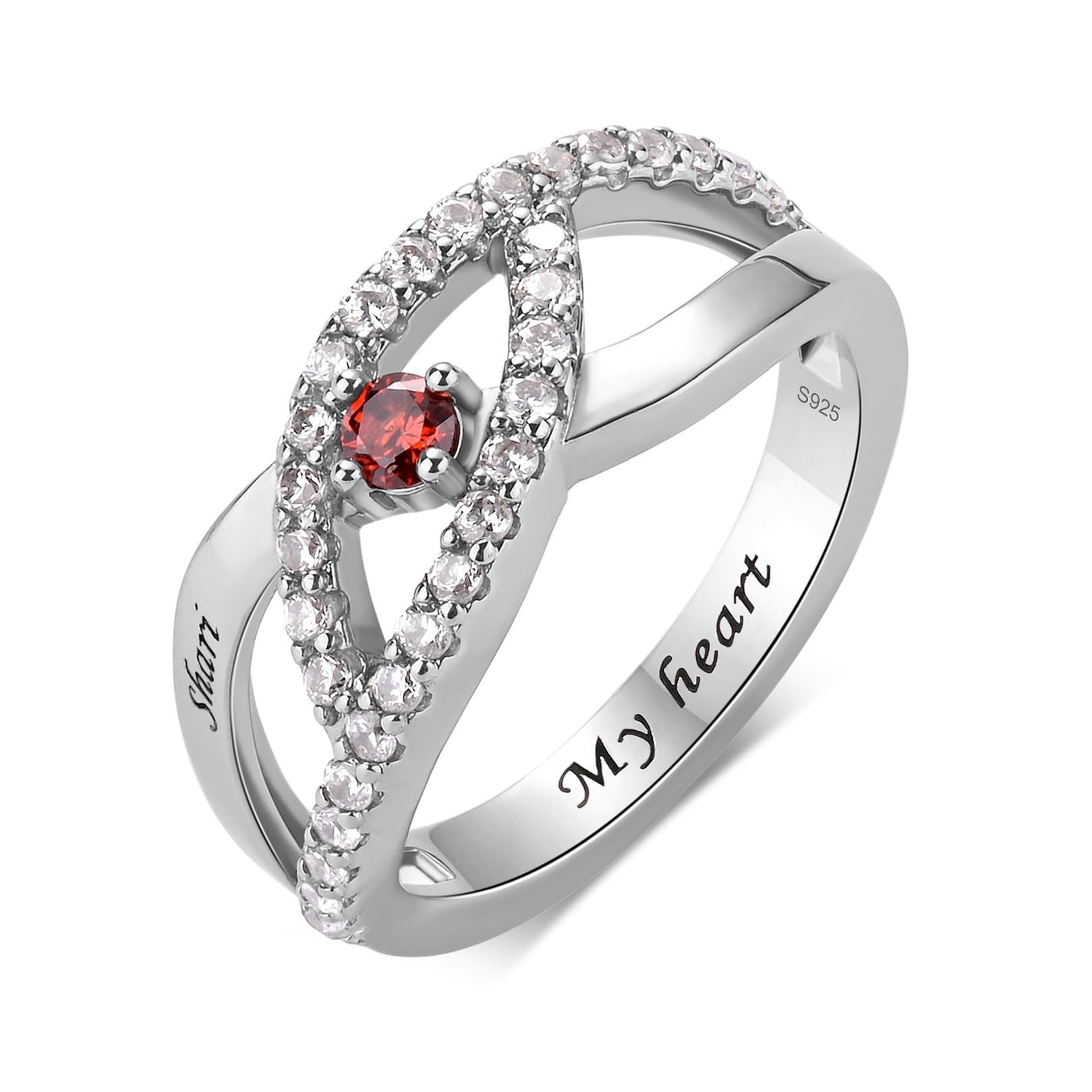 925 Mothers Ring with Birthstones Rings Personalized Sterling Silver Ring for Women Mother's Day Ring Customized Jewelry Womens Gifts